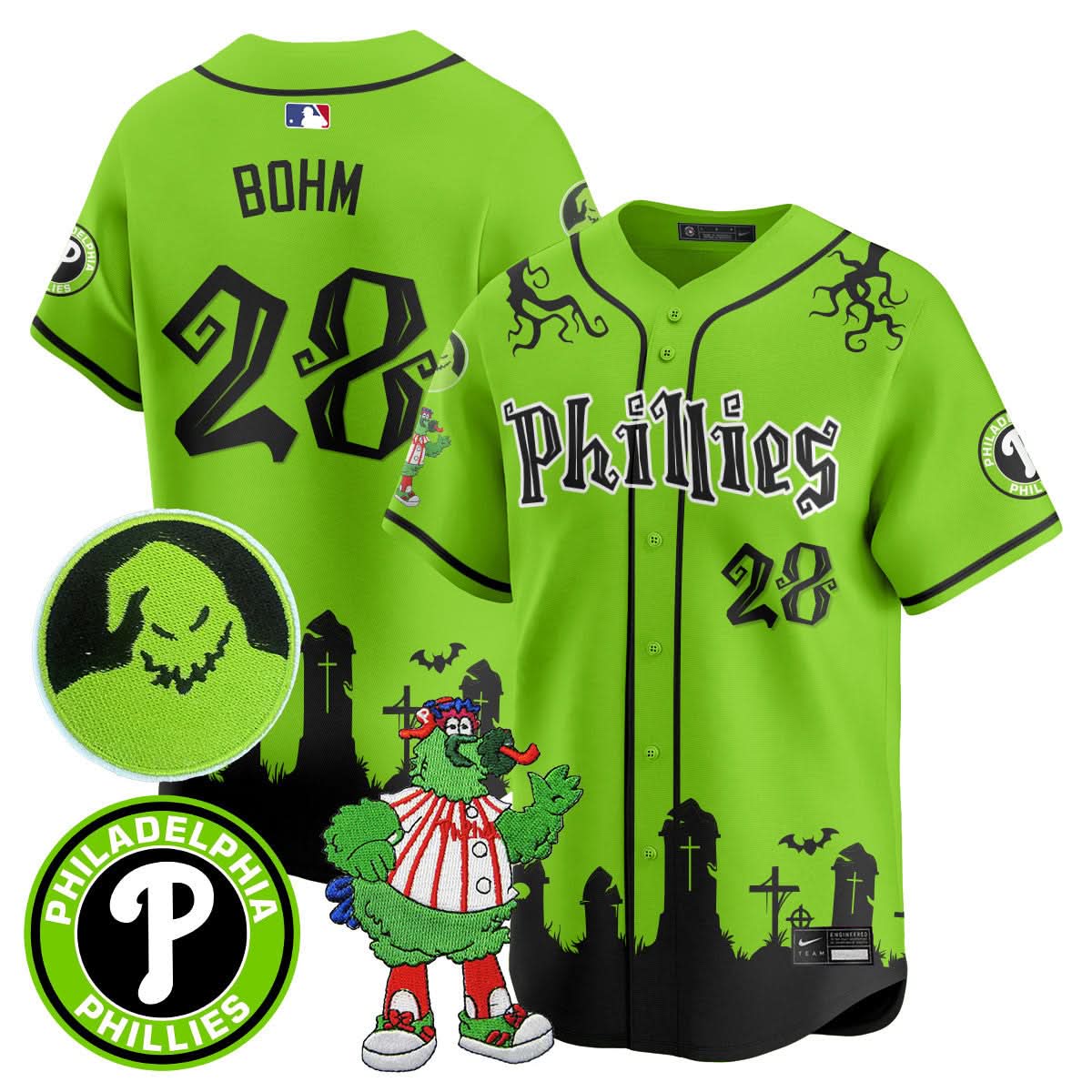 Philadelphia Phillies Oogie Boogie & Phanatic Premier Limited Jersey - All Stitched