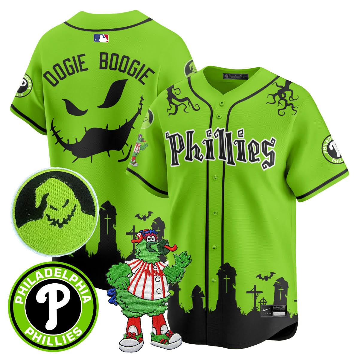 Philadelphia Phillies Oogie Boogie & Phanatic Premier Limited Jersey - All Stitched