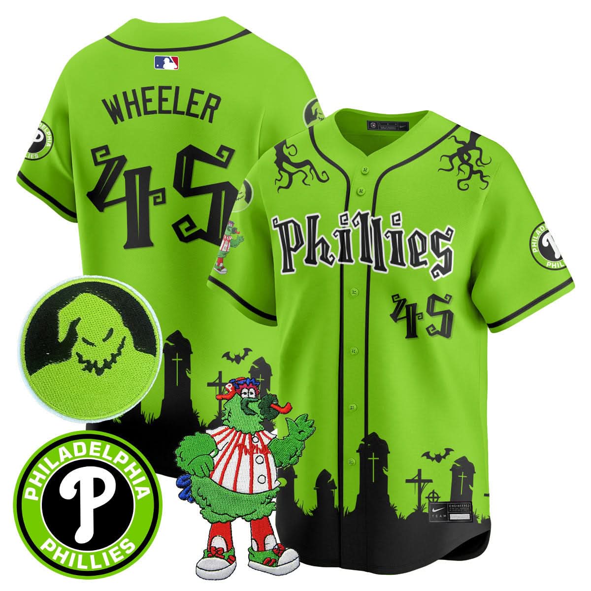 Philadelphia Phillies Oogie Boogie & Phanatic Premier Limited Jersey - All Stitched
