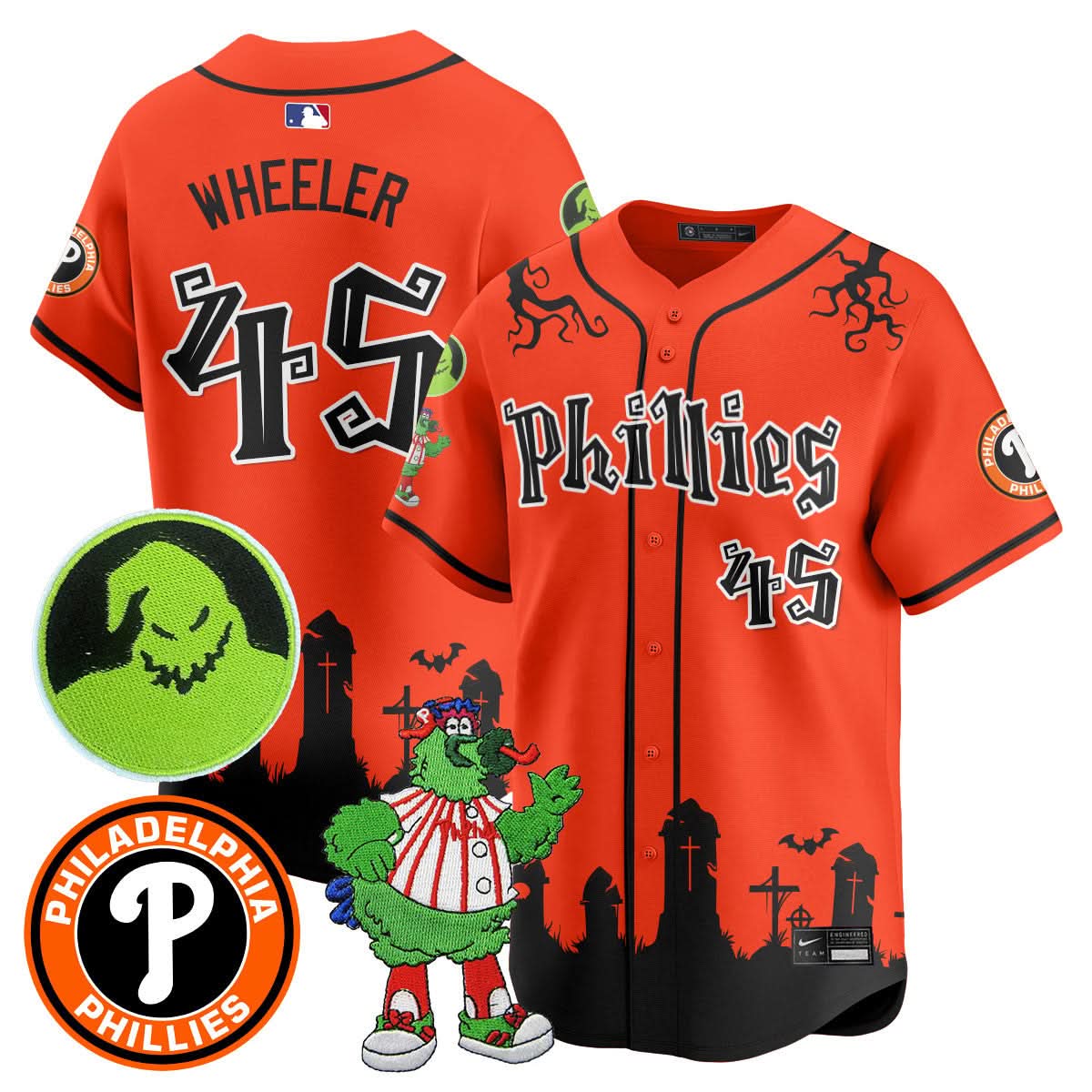Philadelphia Phillies Oogie Boogie & Phanatic Premier Limited Jersey - All Stitched