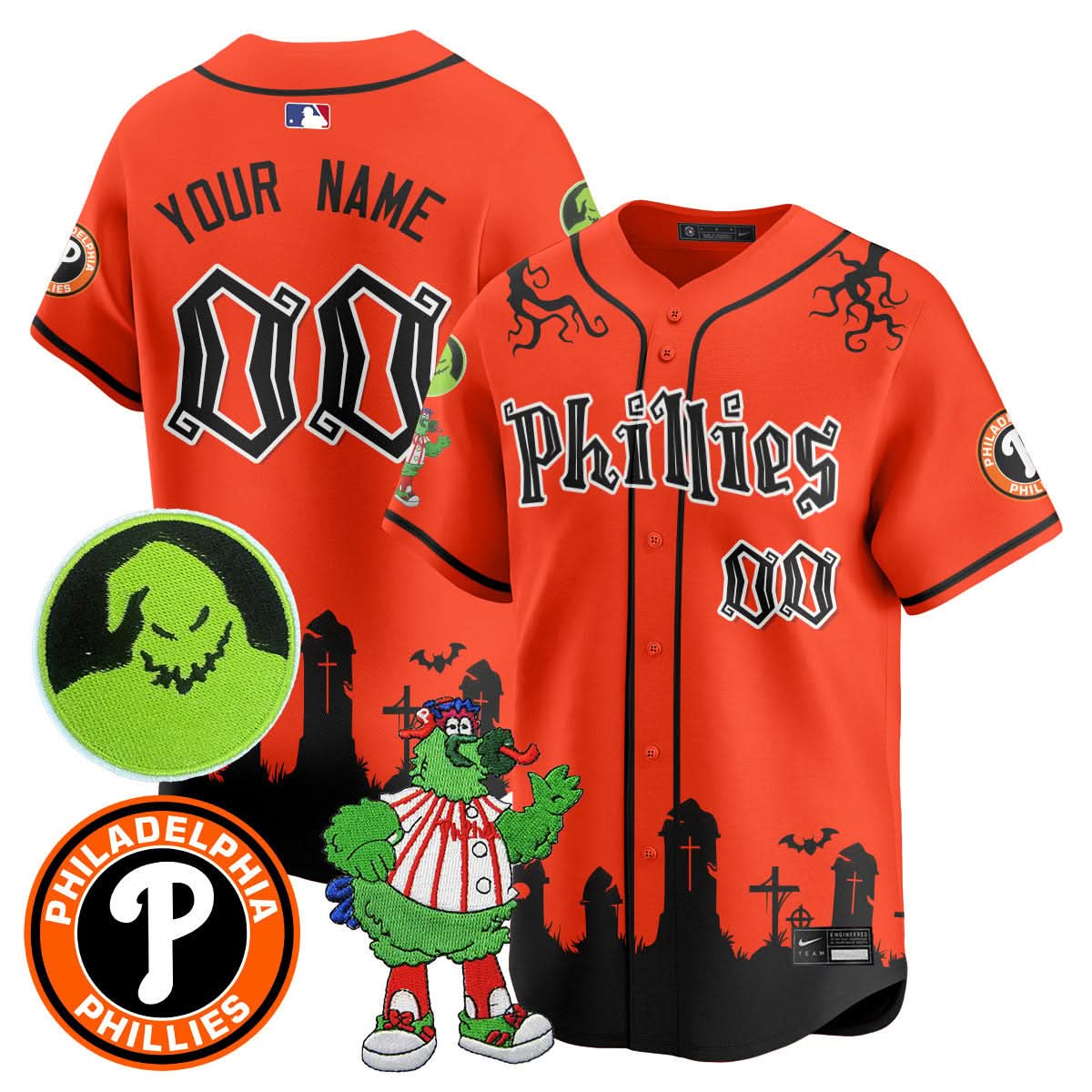 Philadelphia Phillies Oogie Boogie & Phanatic Premier Limited Jersey - All Stitched
