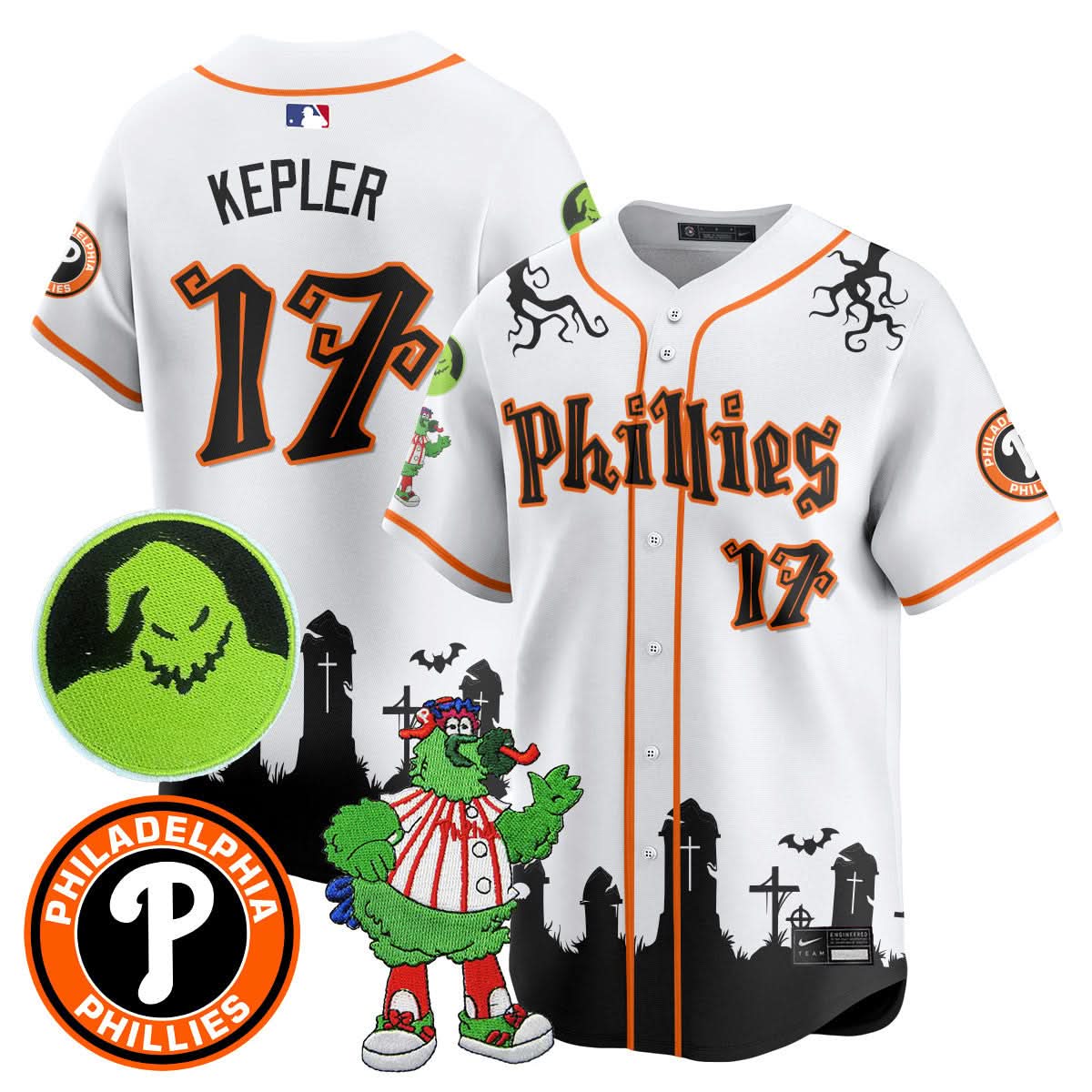 Philadelphia Phillies Oogie Boogie & Phanatic Premier Limited Jersey - All Stitched