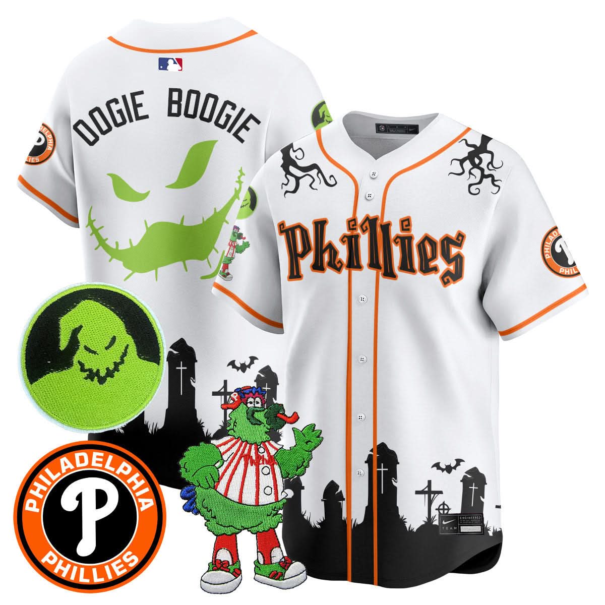 Philadelphia Phillies Oogie Boogie & Phanatic Premier Limited Jersey - All Stitched