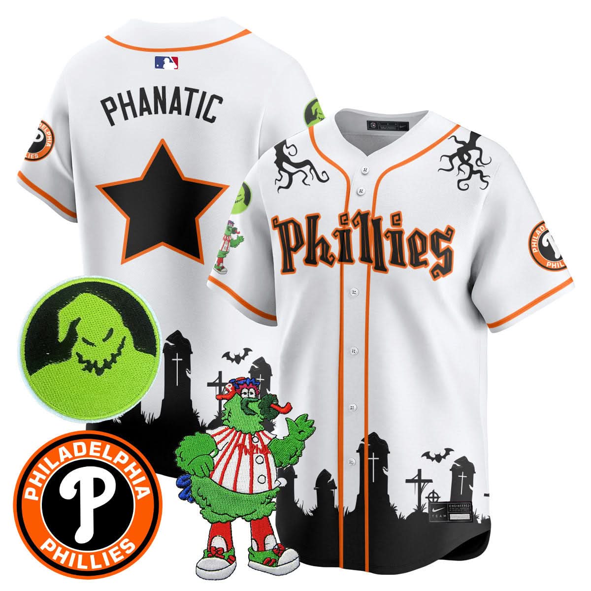 Philadelphia Phillies Oogie Boogie & Phanatic Premier Limited Jersey - All Stitched