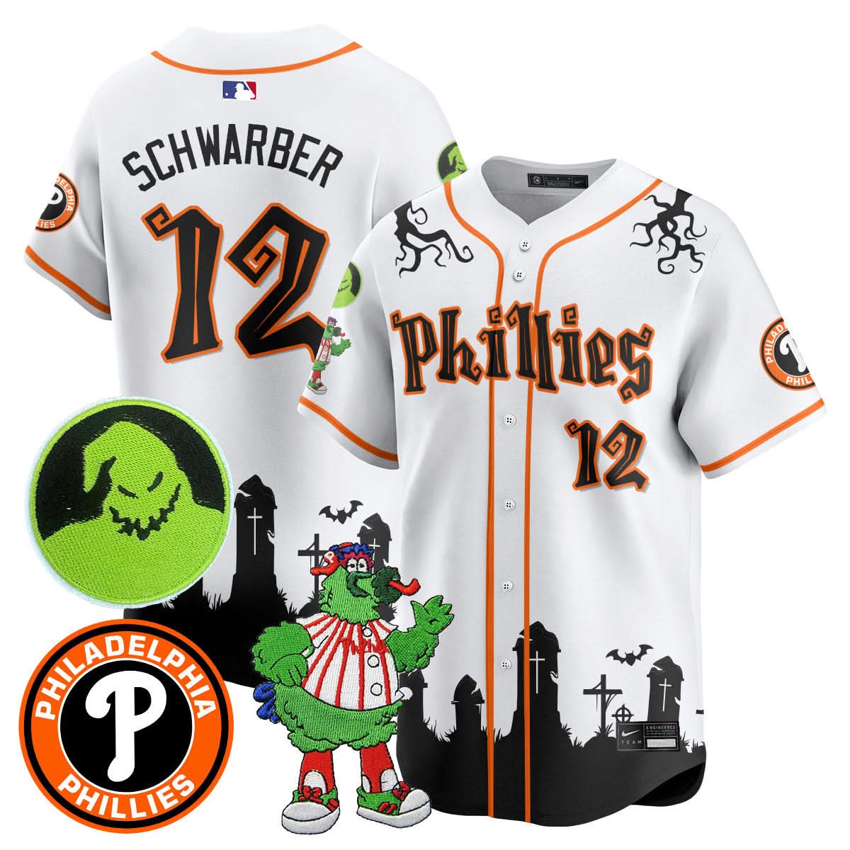 Philadelphia Phillies Oogie Boogie & Phanatic Premier Limited Jersey - All Stitched