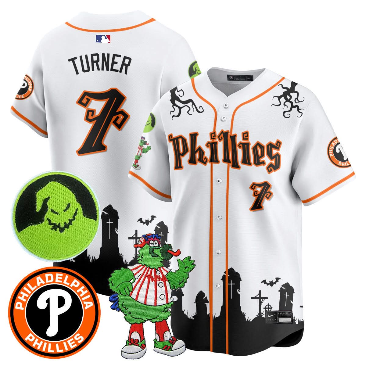 Philadelphia Phillies Oogie Boogie & Phanatic Premier Limited Jersey - All Stitched