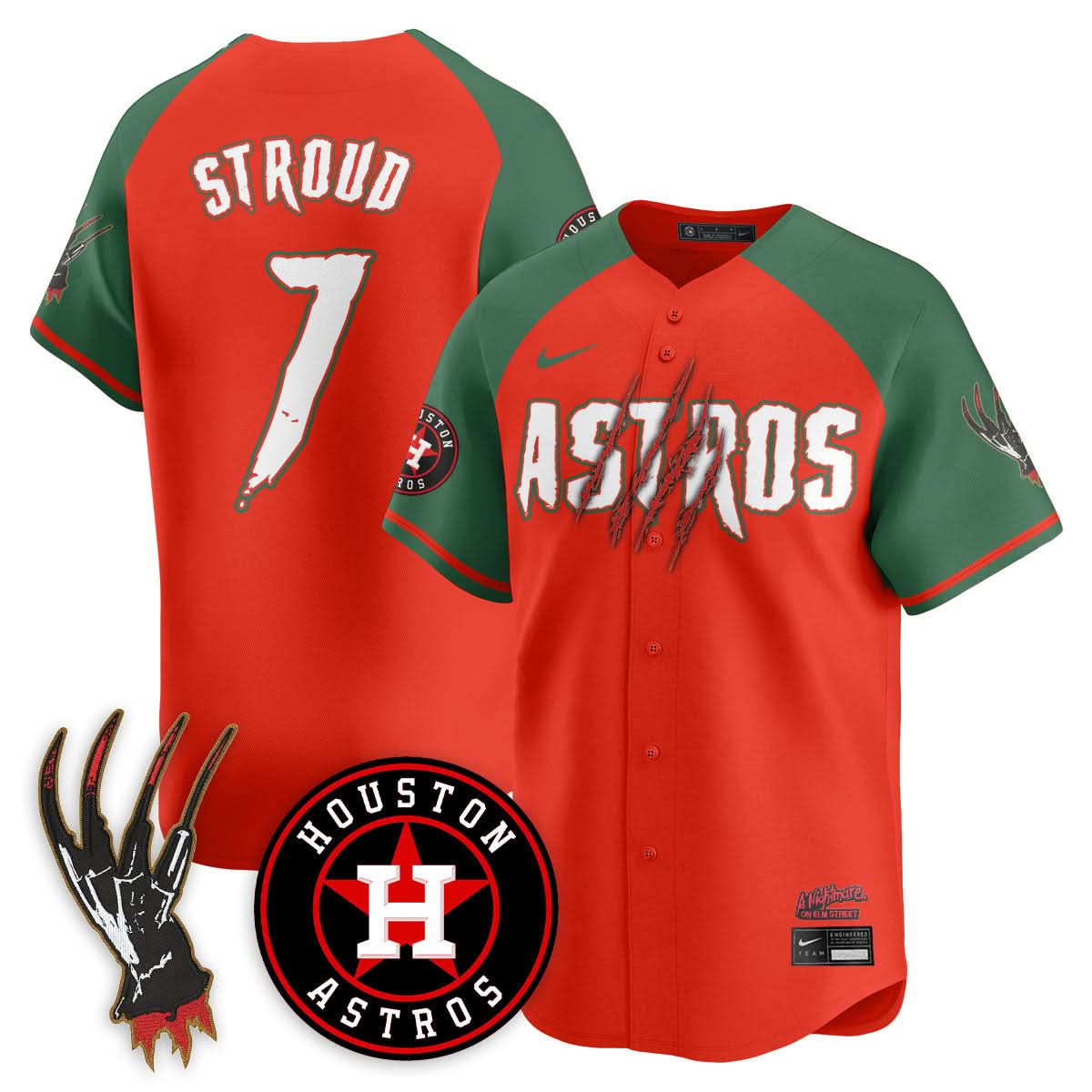 Houston Astros "A Nightmare on Elm Street" Jersey - Stitched
