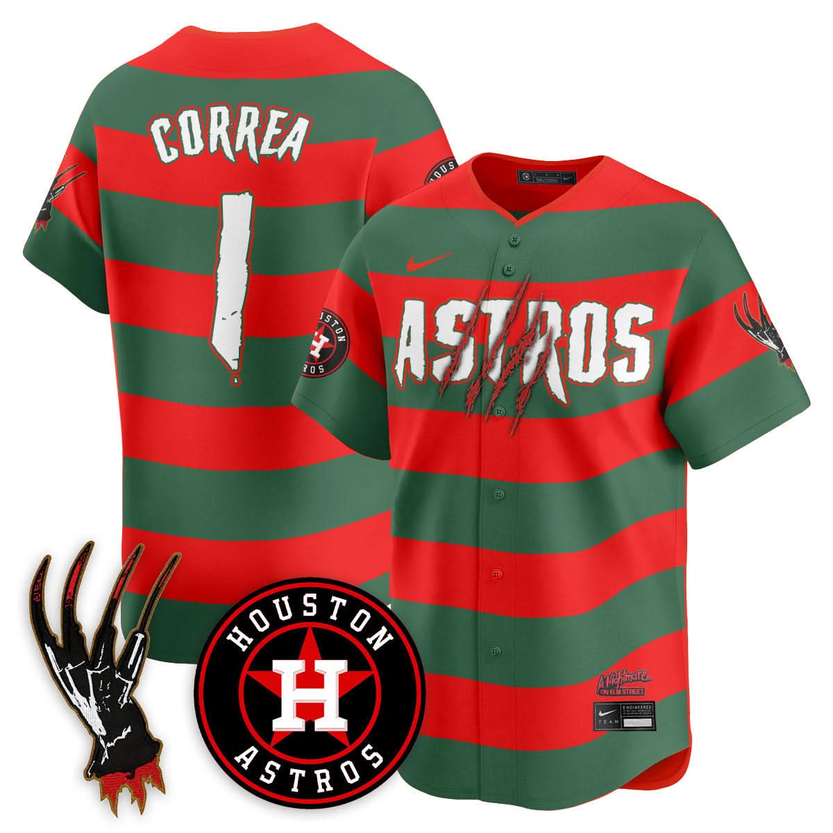 Houston Astros "A Nightmare on Elm Street" Jersey - Stitched