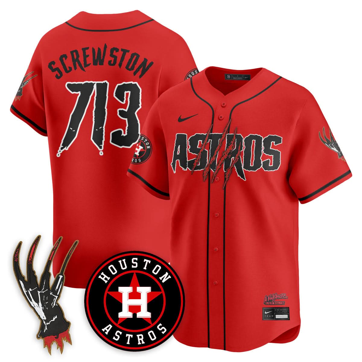 Houston Astros "A Nightmare on Elm Street" Jersey - Stitched