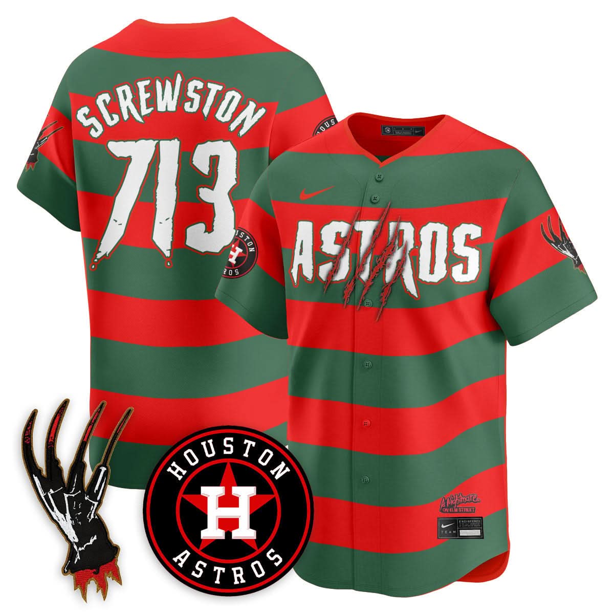 Houston Astros "A Nightmare on Elm Street" Jersey - Stitched