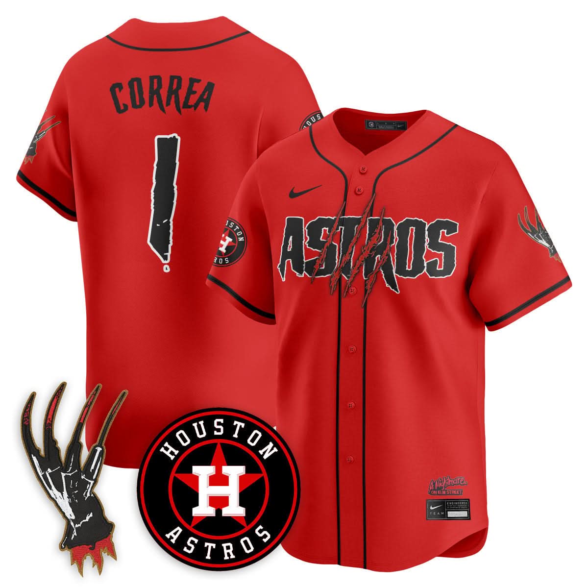 Houston Astros "A Nightmare on Elm Street" Jersey - Stitched