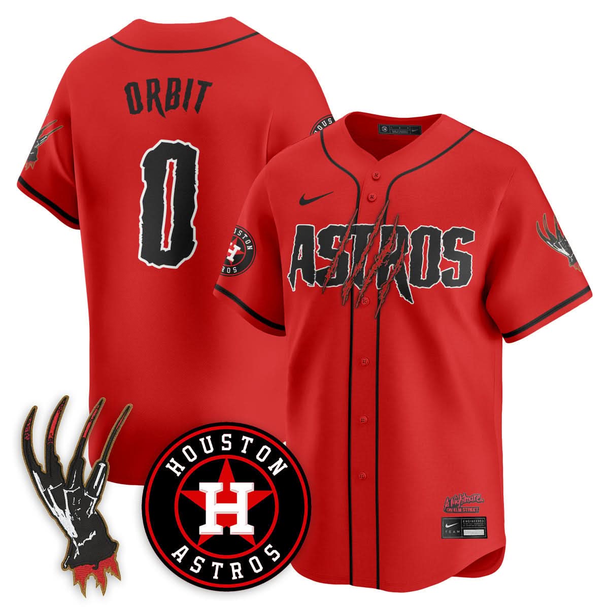 Houston Astros "A Nightmare on Elm Street" Jersey - Stitched