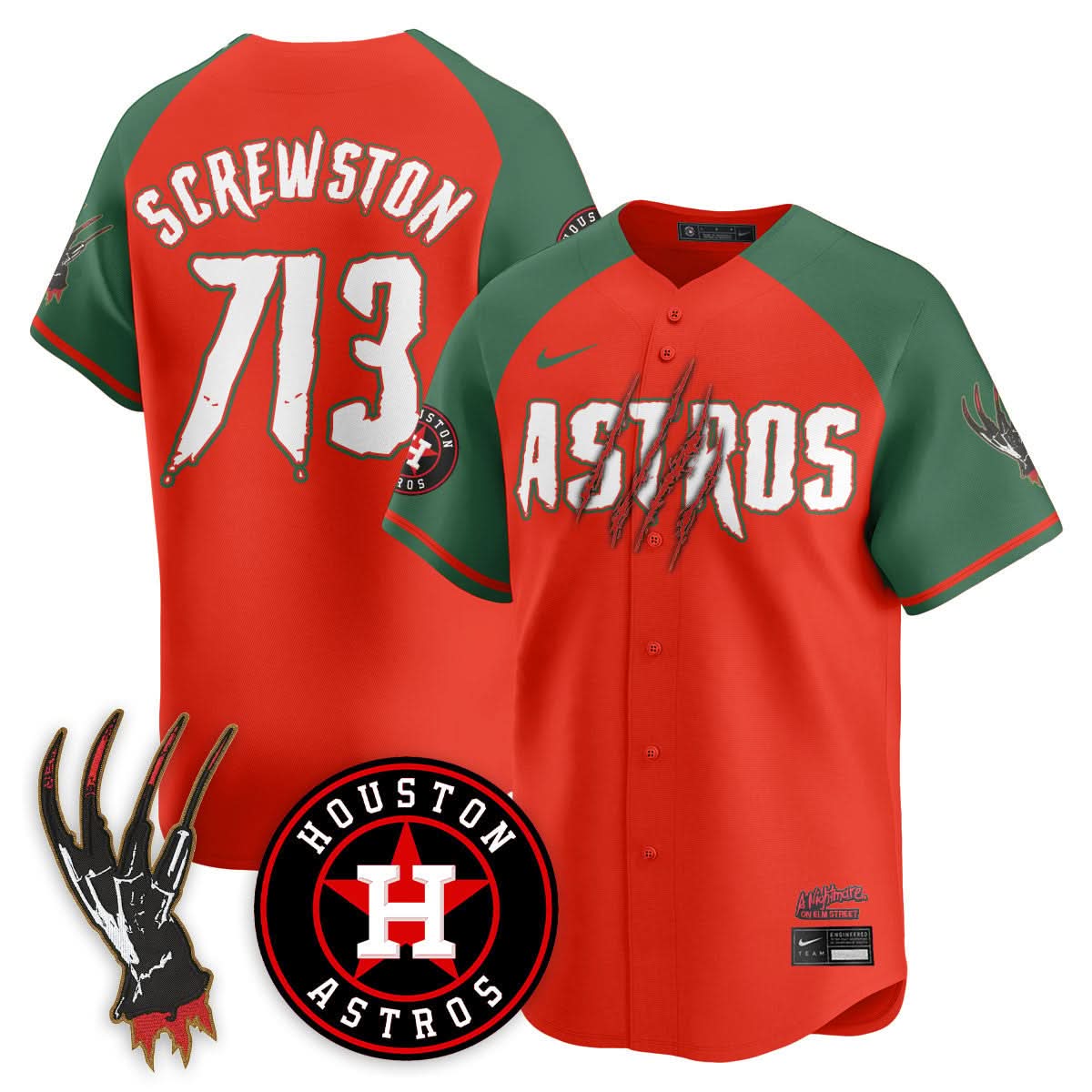 Houston Astros "A Nightmare on Elm Street" Jersey - Stitched