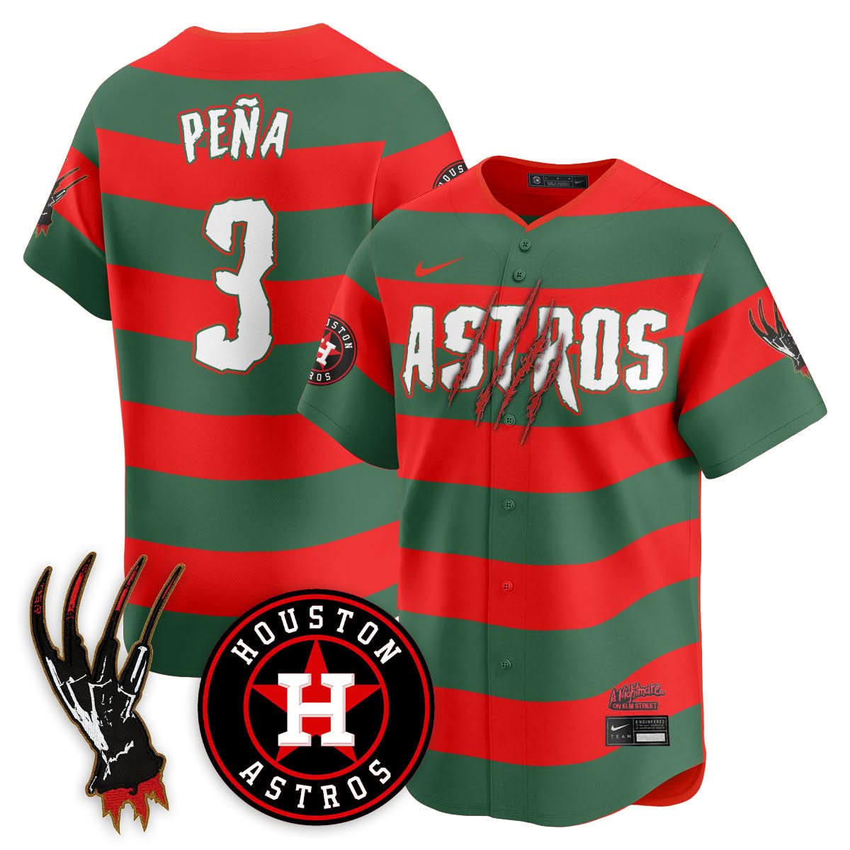Houston Astros "A Nightmare on Elm Street" Jersey - Stitched