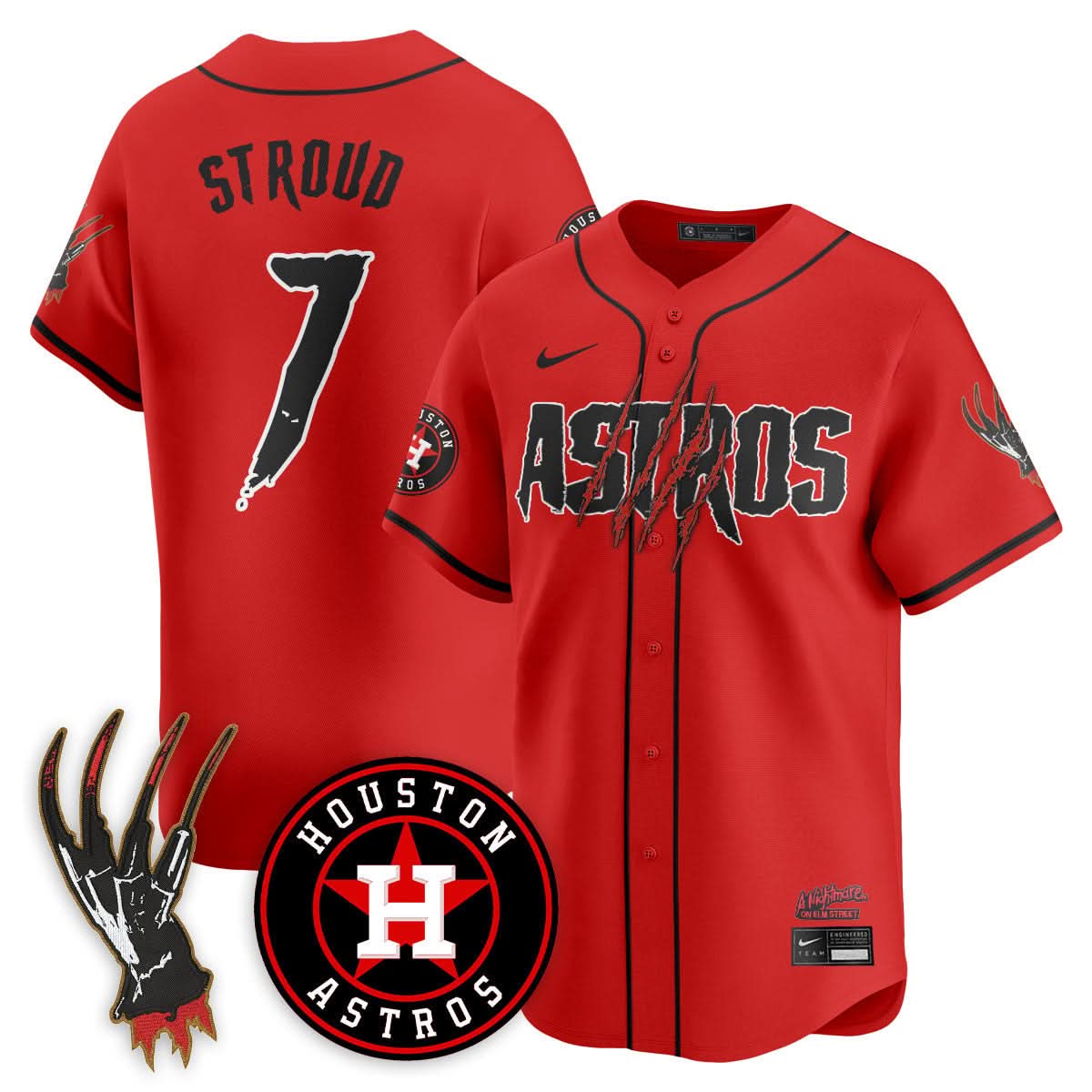 Houston Astros "A Nightmare on Elm Street" Jersey - Stitched