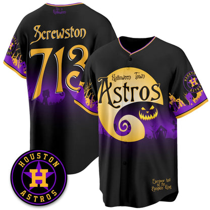 Houston Astros "Halloween Town" Limited Jersey - Stitched