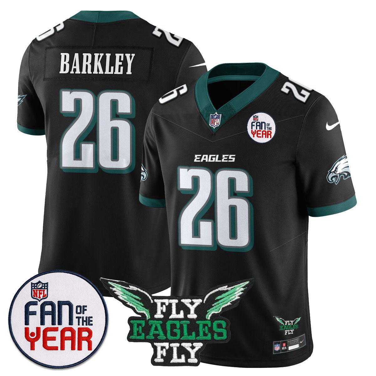 Philadelphia Eagles "Fan Of The Year" Jersey - All Stitched