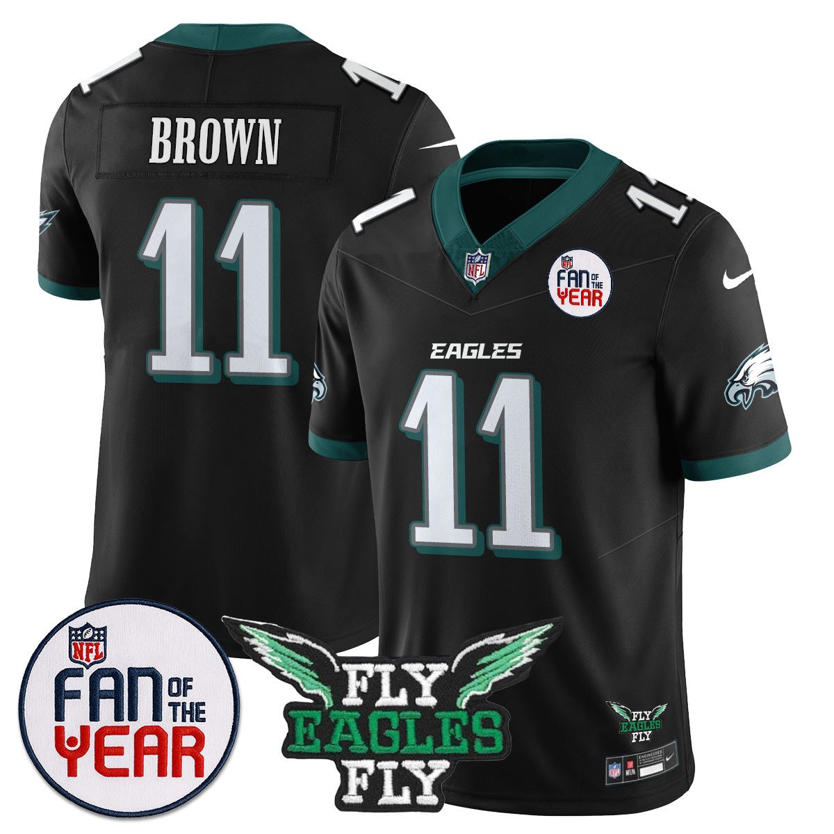Philadelphia Eagles "Fan Of The Year" Jersey - All Stitched