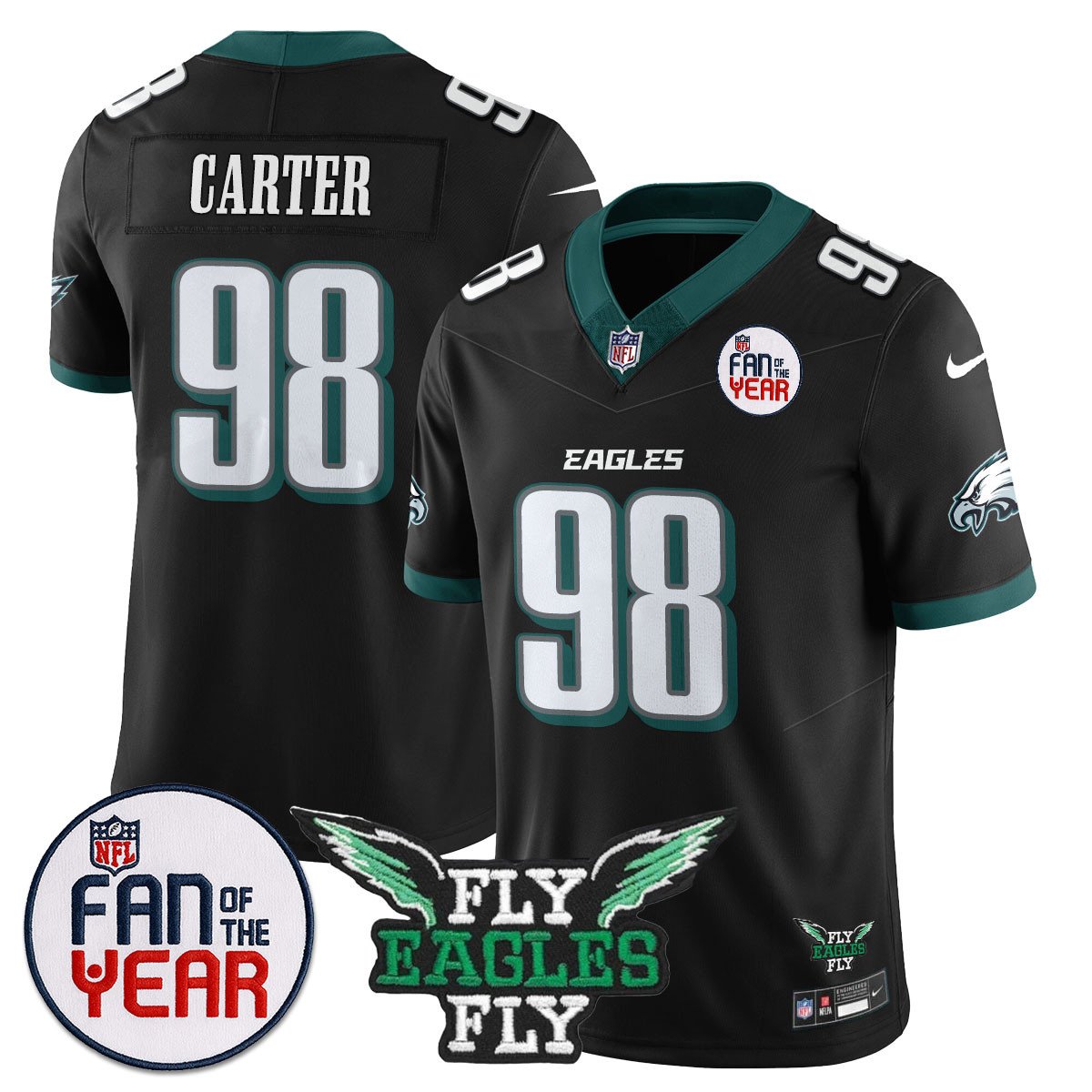 Philadelphia Eagles "Fan Of The Year" Jersey - All Stitched