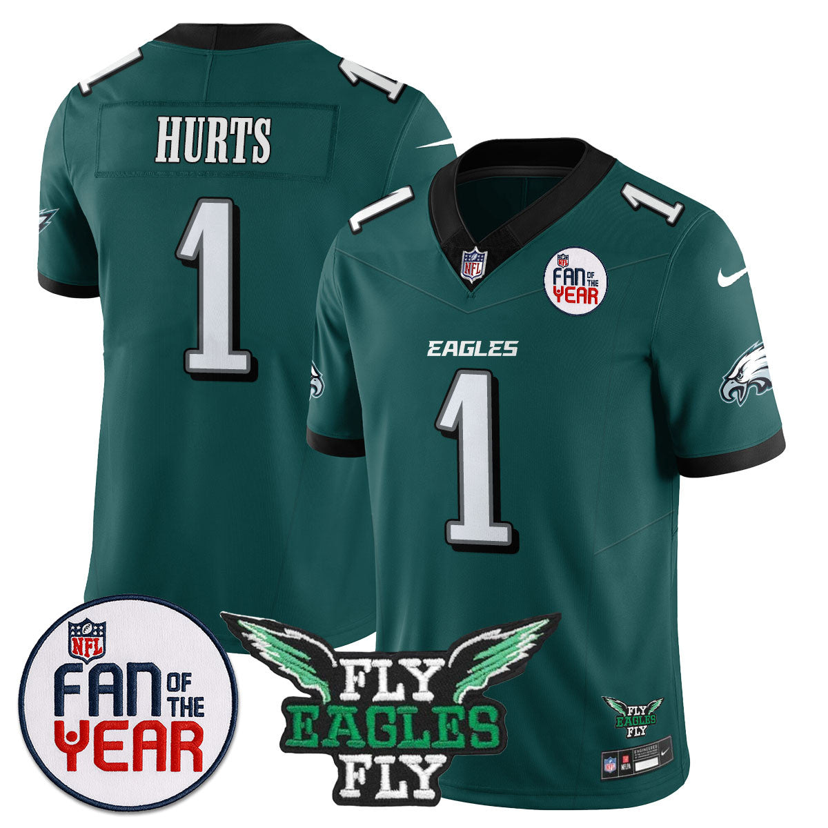 Philadelphia Eagles "Fan Of The Year" Jersey - All Stitched