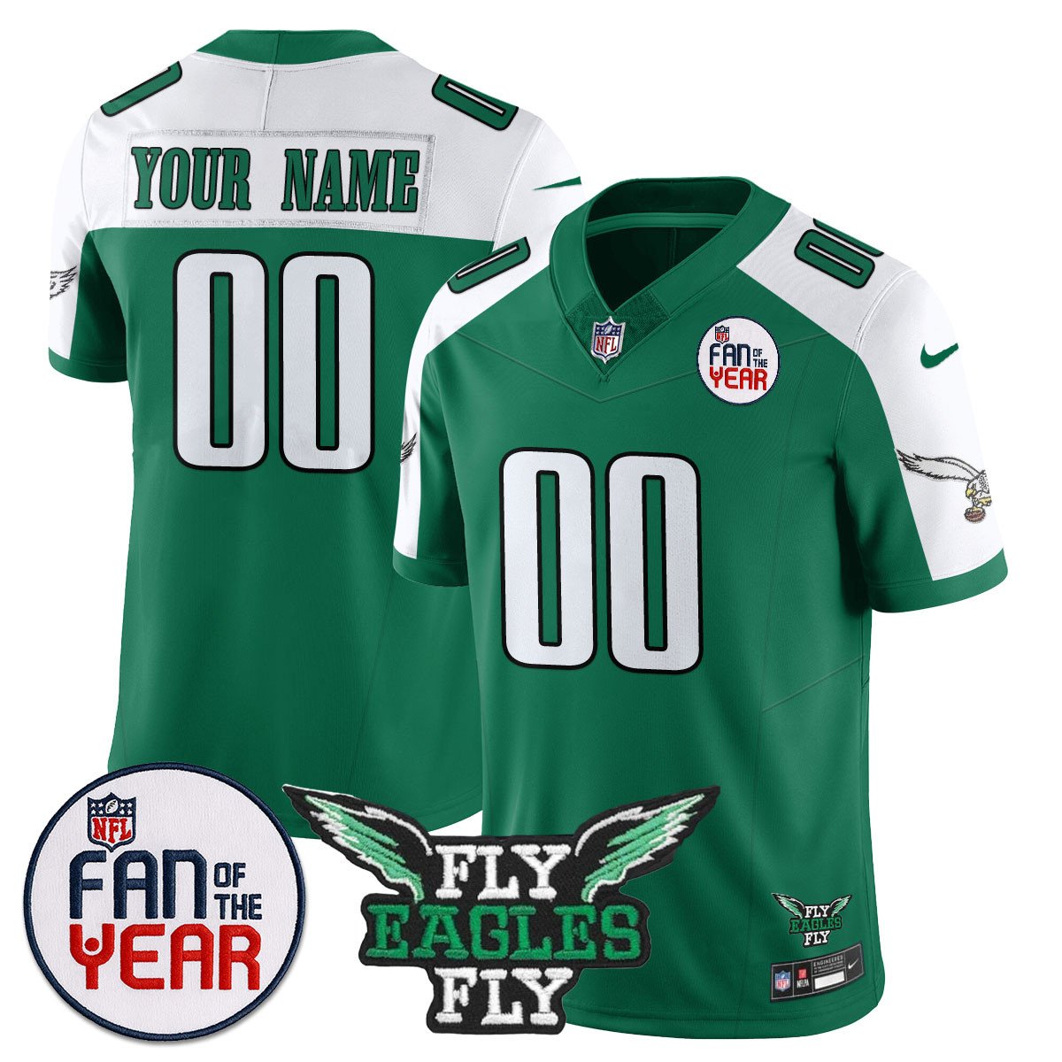Philadelphia Eagles "Fan Of The Year" Jersey - All Stitched