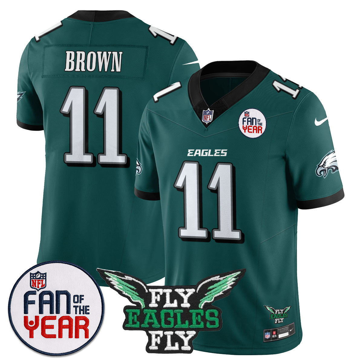Philadelphia Eagles "Fan Of The Year" Jersey - All Stitched