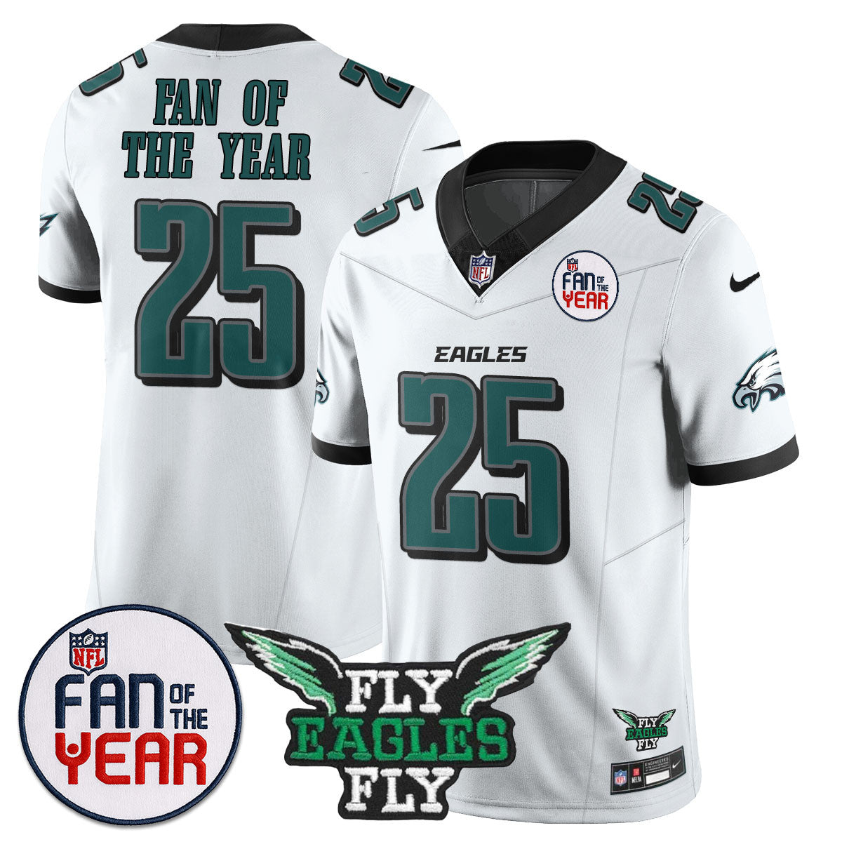 Philadelphia Eagles "Fan Of The Year" Jersey - All Stitched