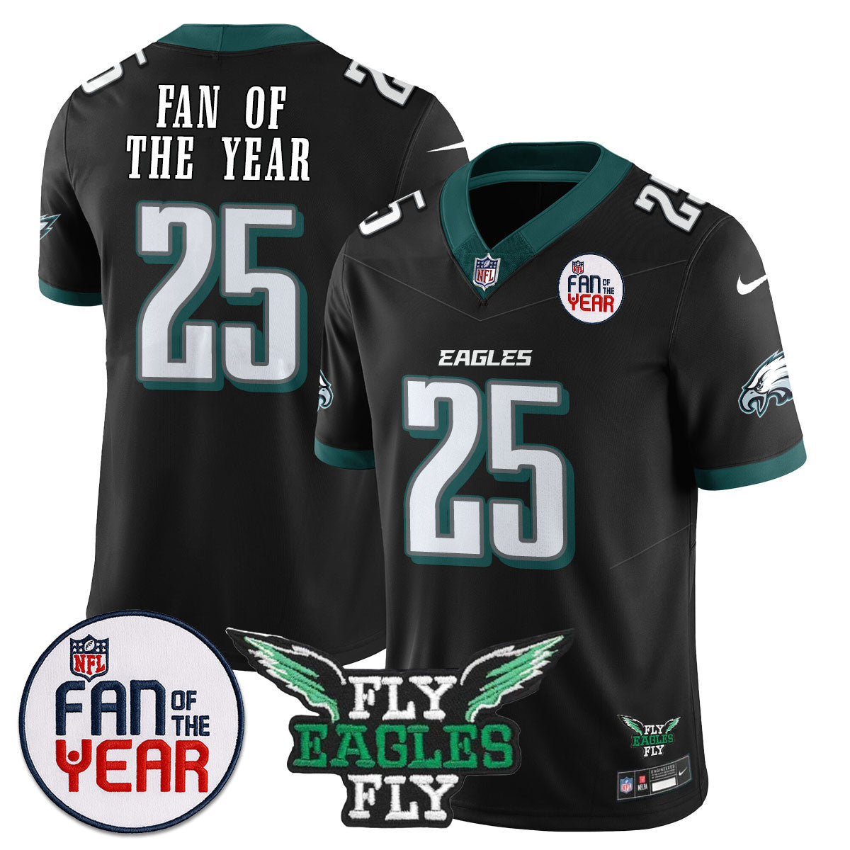 Philadelphia Eagles "Fan Of The Year" Jersey - All Stitched