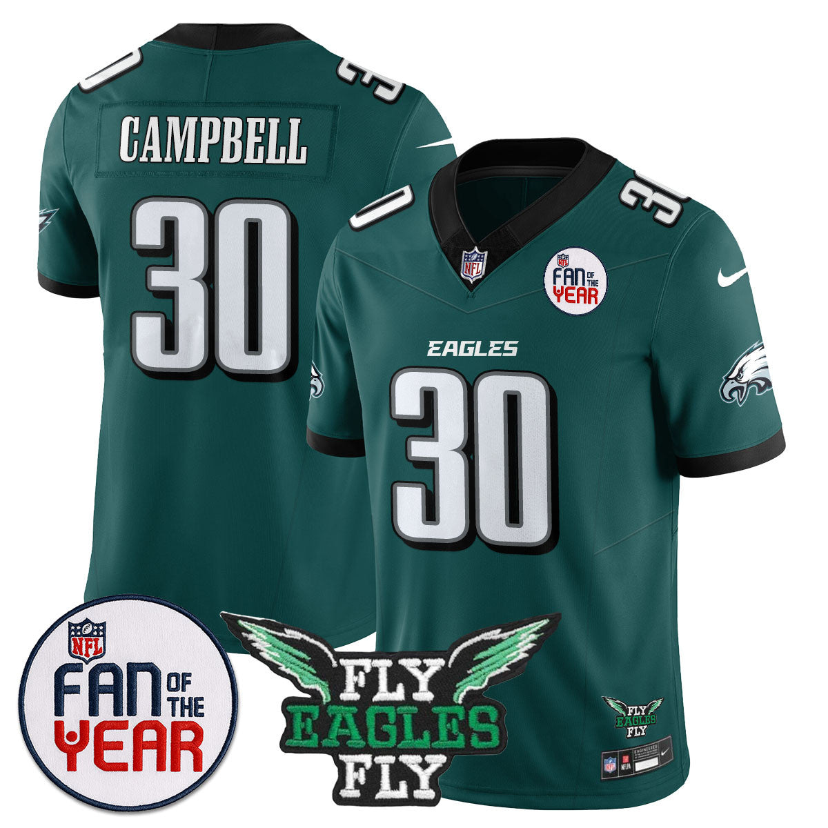 Philadelphia Eagles "Fan Of The Year" Jersey - All Stitched
