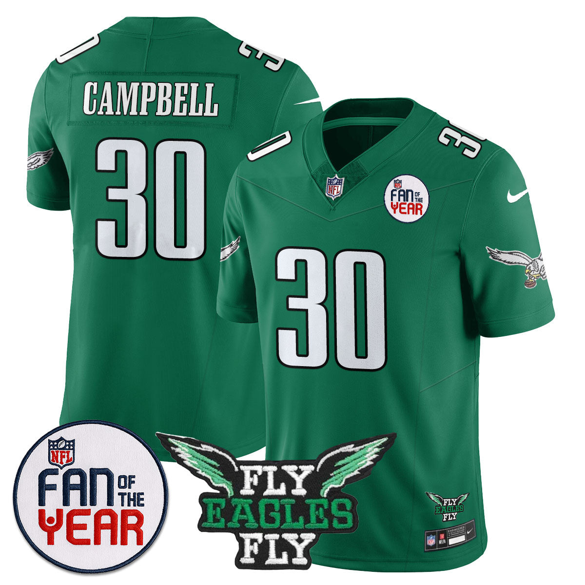 Philadelphia Eagles "Fan Of The Year" Jersey - All Stitched