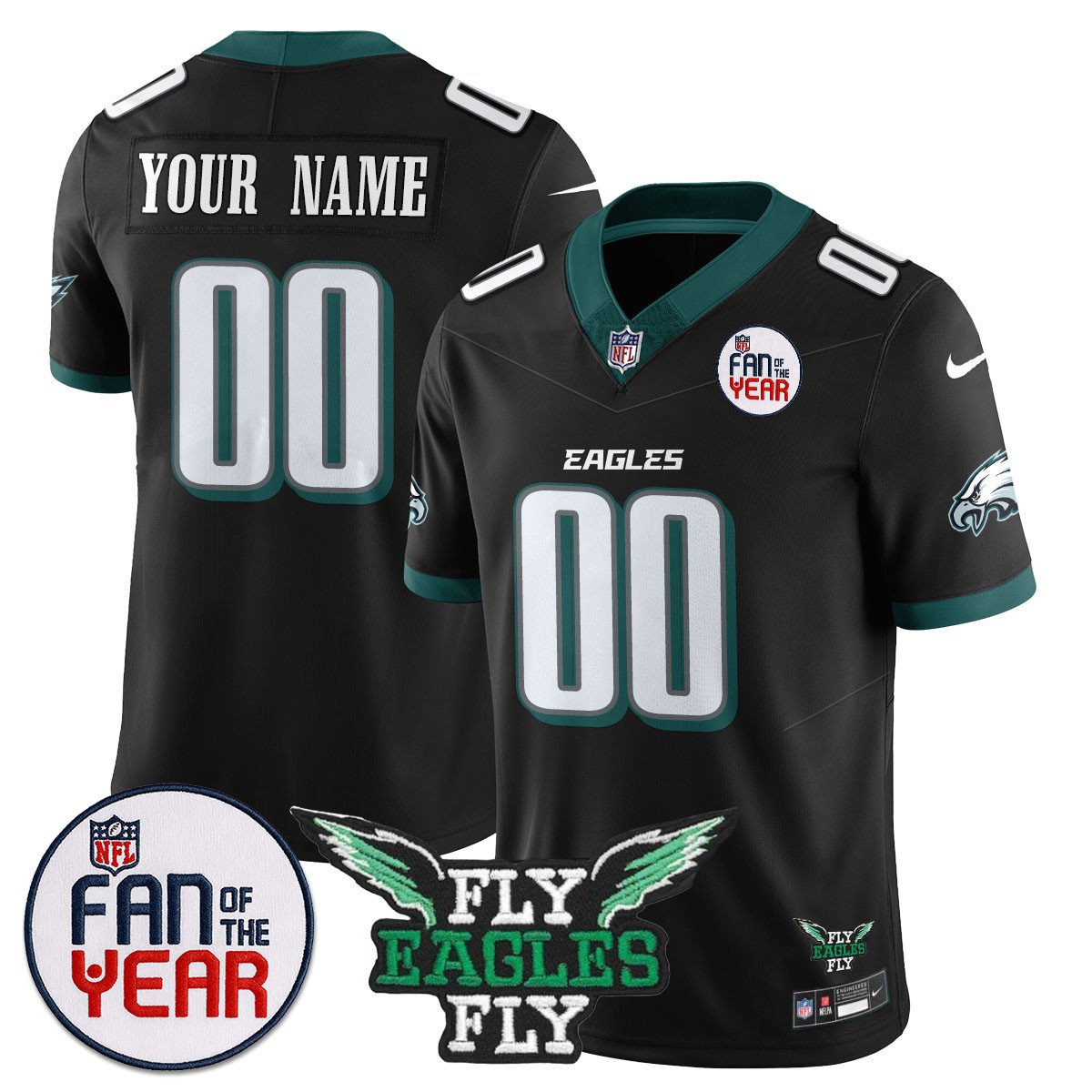 Philadelphia Eagles "Fan Of The Year" Jersey - All Stitched