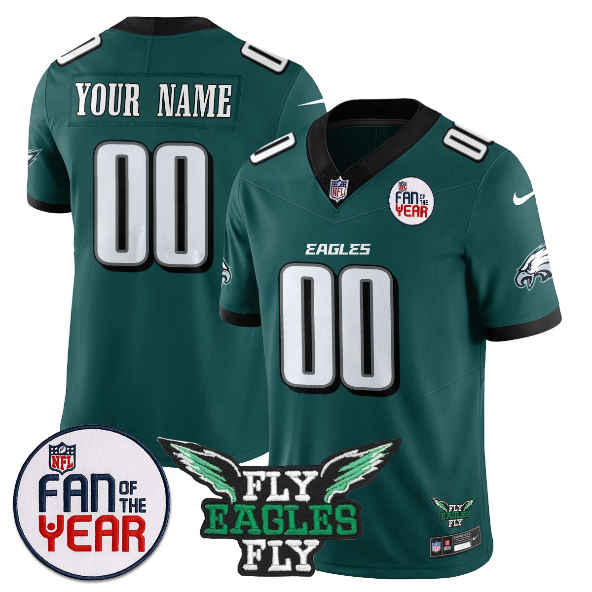 Philadelphia Eagles "Fan Of The Year" Jersey - All Stitched