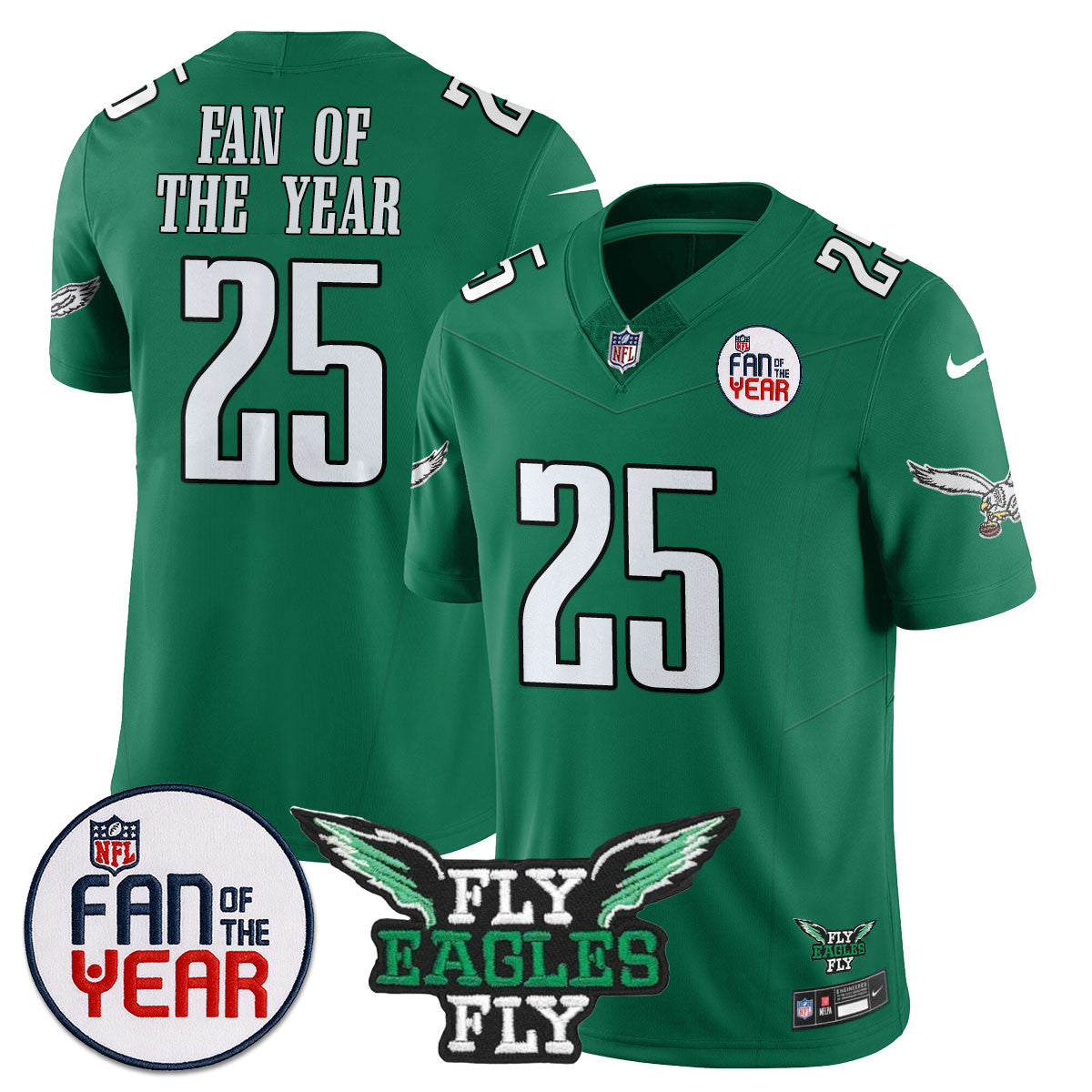 Philadelphia Eagles "Fan Of The Year" Jersey - All Stitched