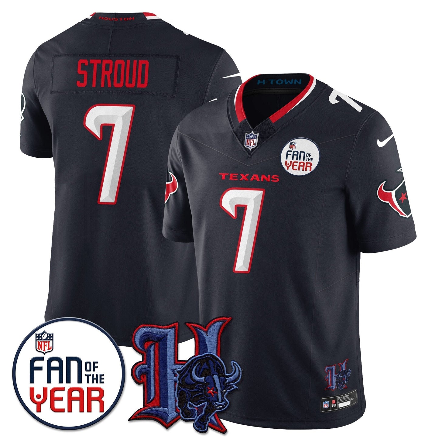 Houston Texans "Fan Of The Year" Jersey - All Stitched