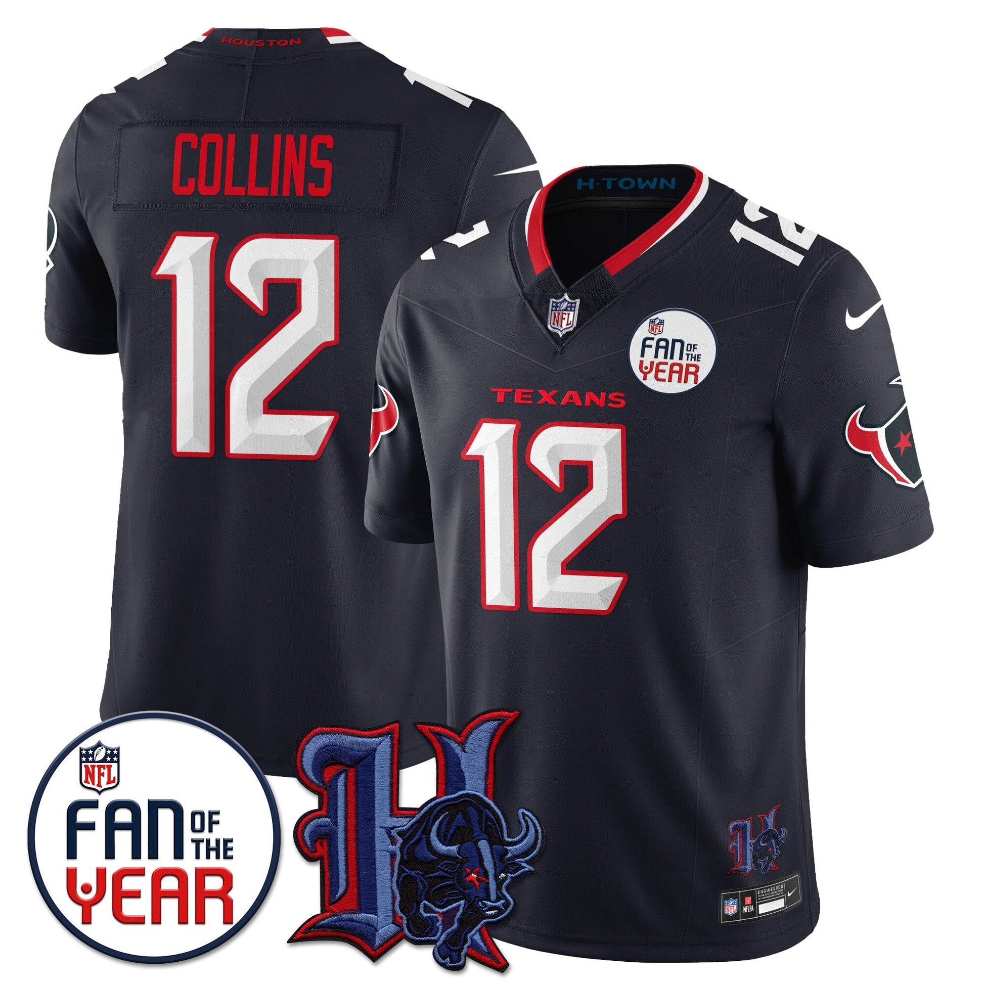 Houston Texans "Fan Of The Year" Jersey - All Stitched