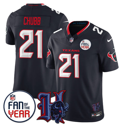 Houston Texans "Fan Of The Year" Jersey - All Stitched
