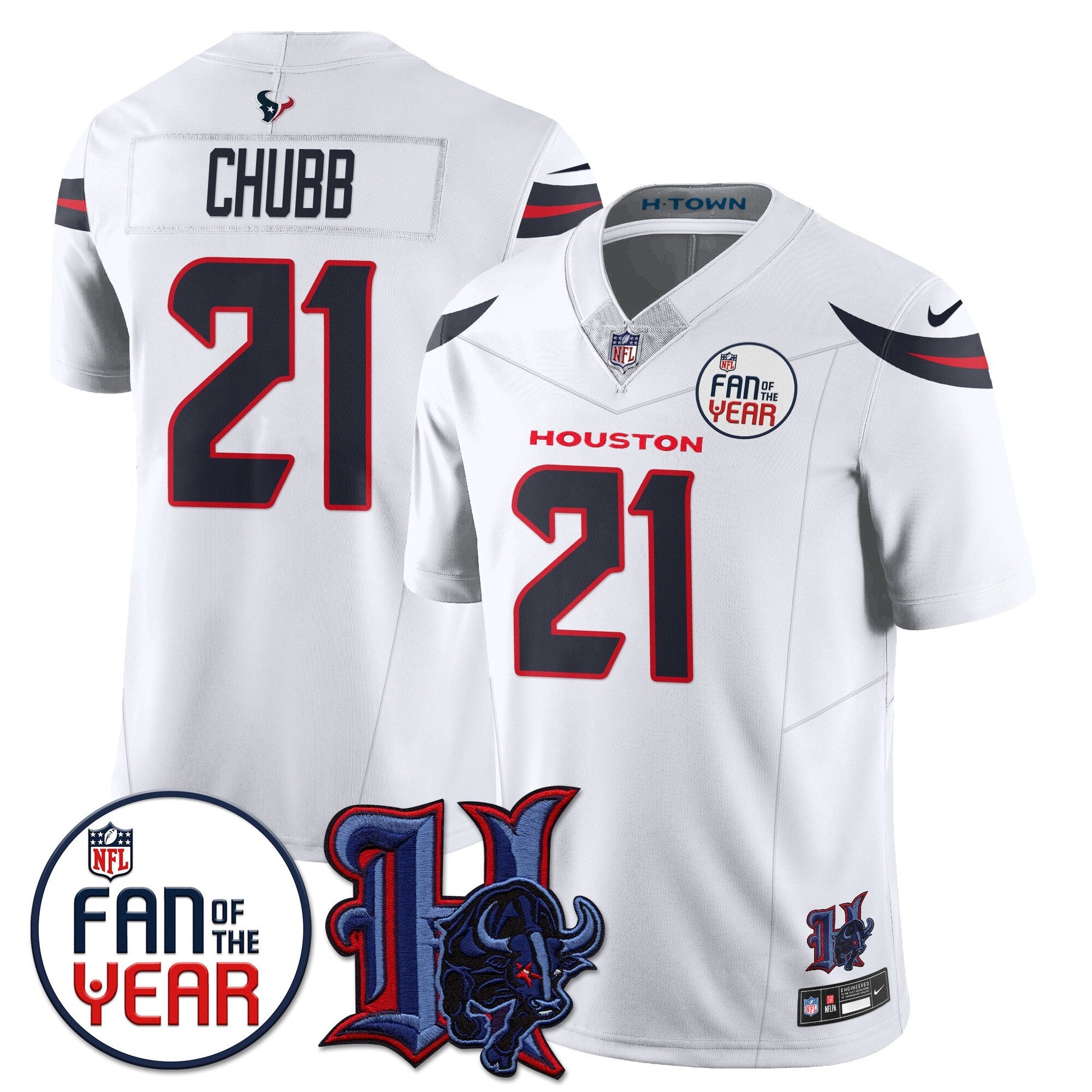 Houston Texans "Fan Of The Year" Jersey - All Stitched