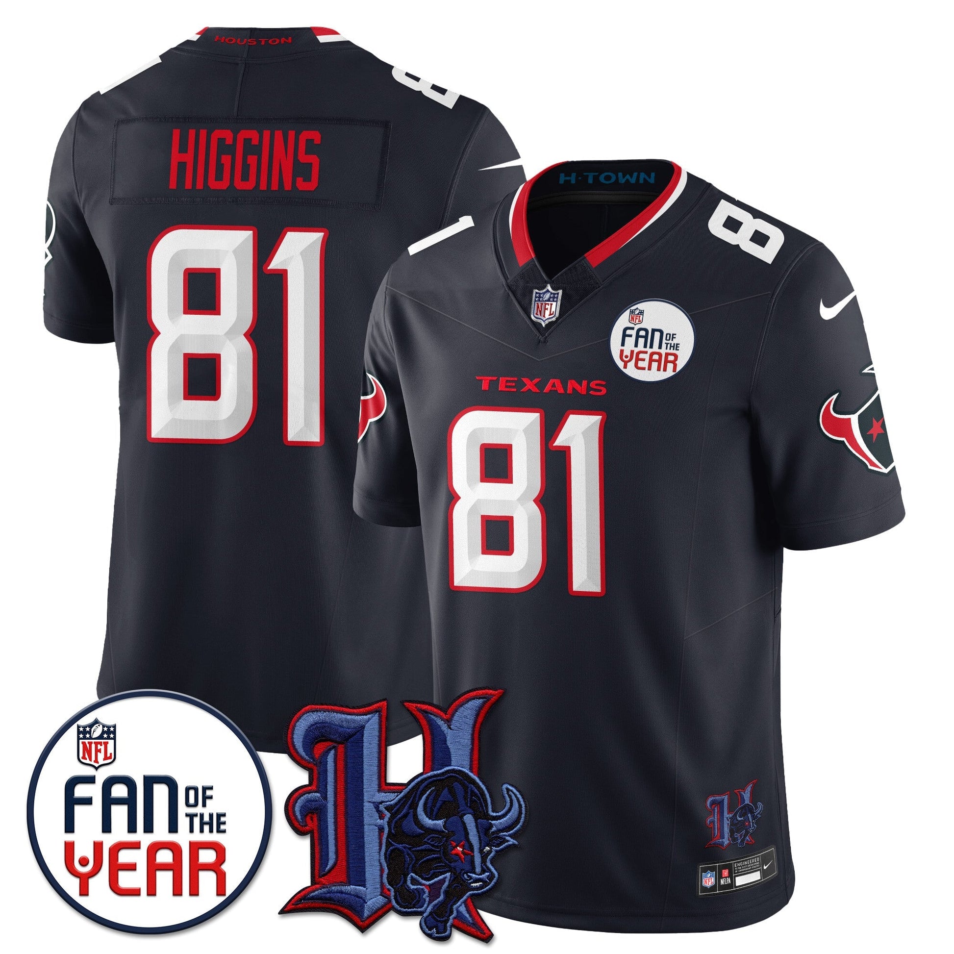 Houston Texans "Fan Of The Year" Jersey - All Stitched