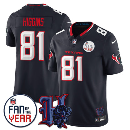 Houston Texans "Fan Of The Year" Jersey - All Stitched