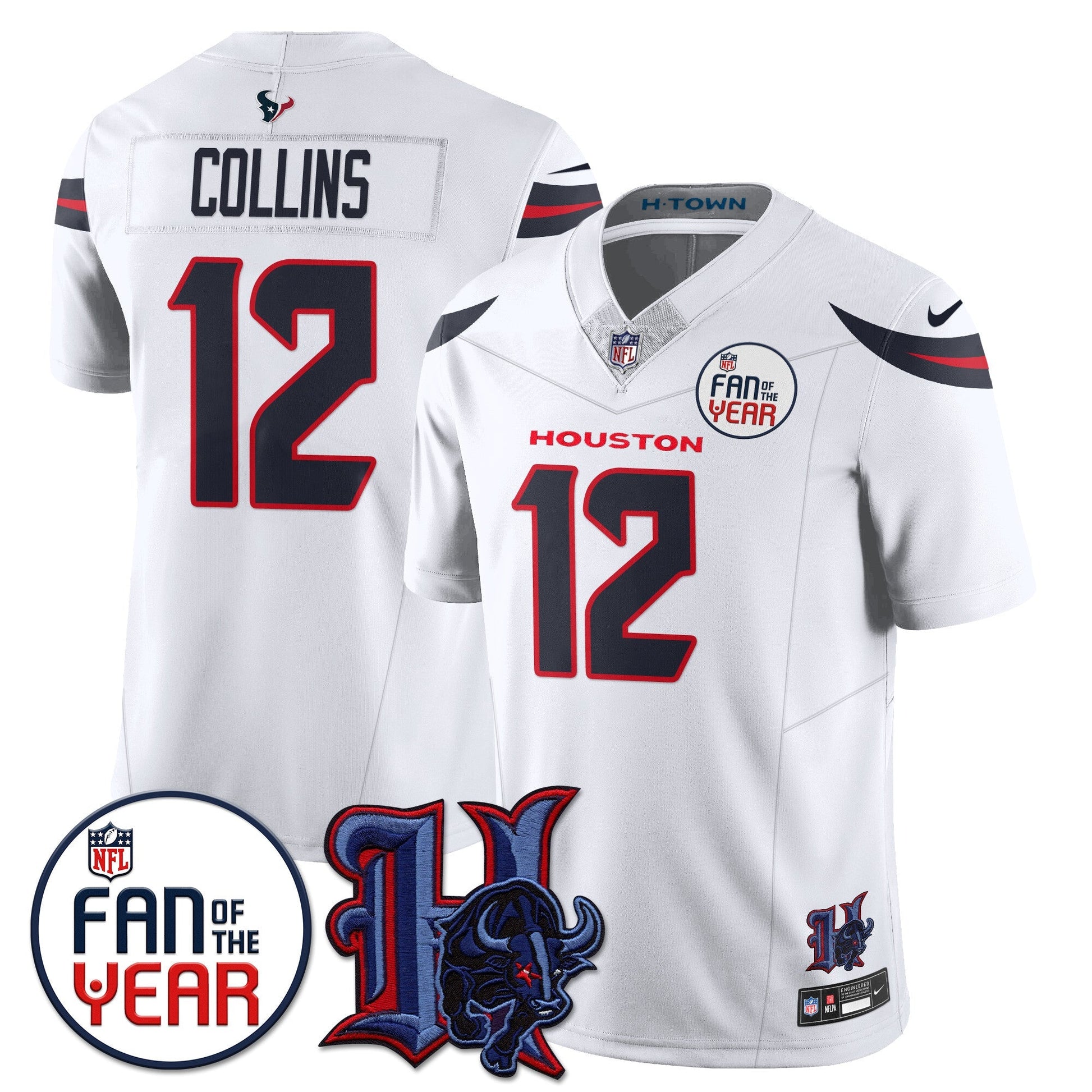 Houston Texans "Fan Of The Year" Jersey - All Stitched