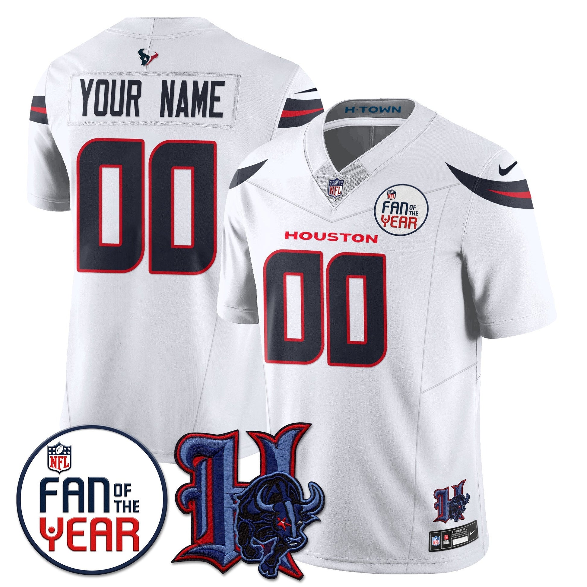 Houston Texans "Fan Of The Year" Jersey - All Stitched