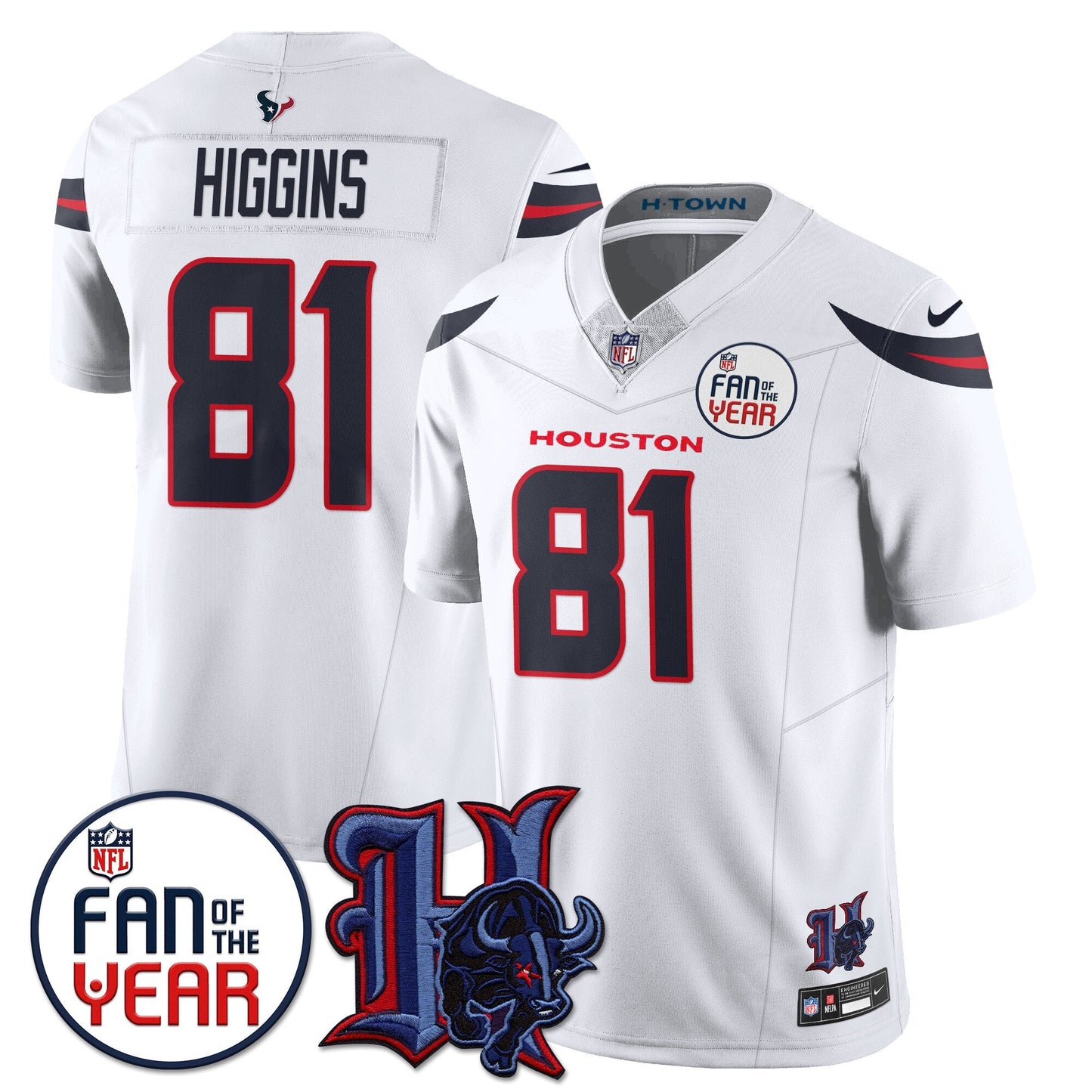 Houston Texans "Fan Of The Year" Jersey - All Stitched