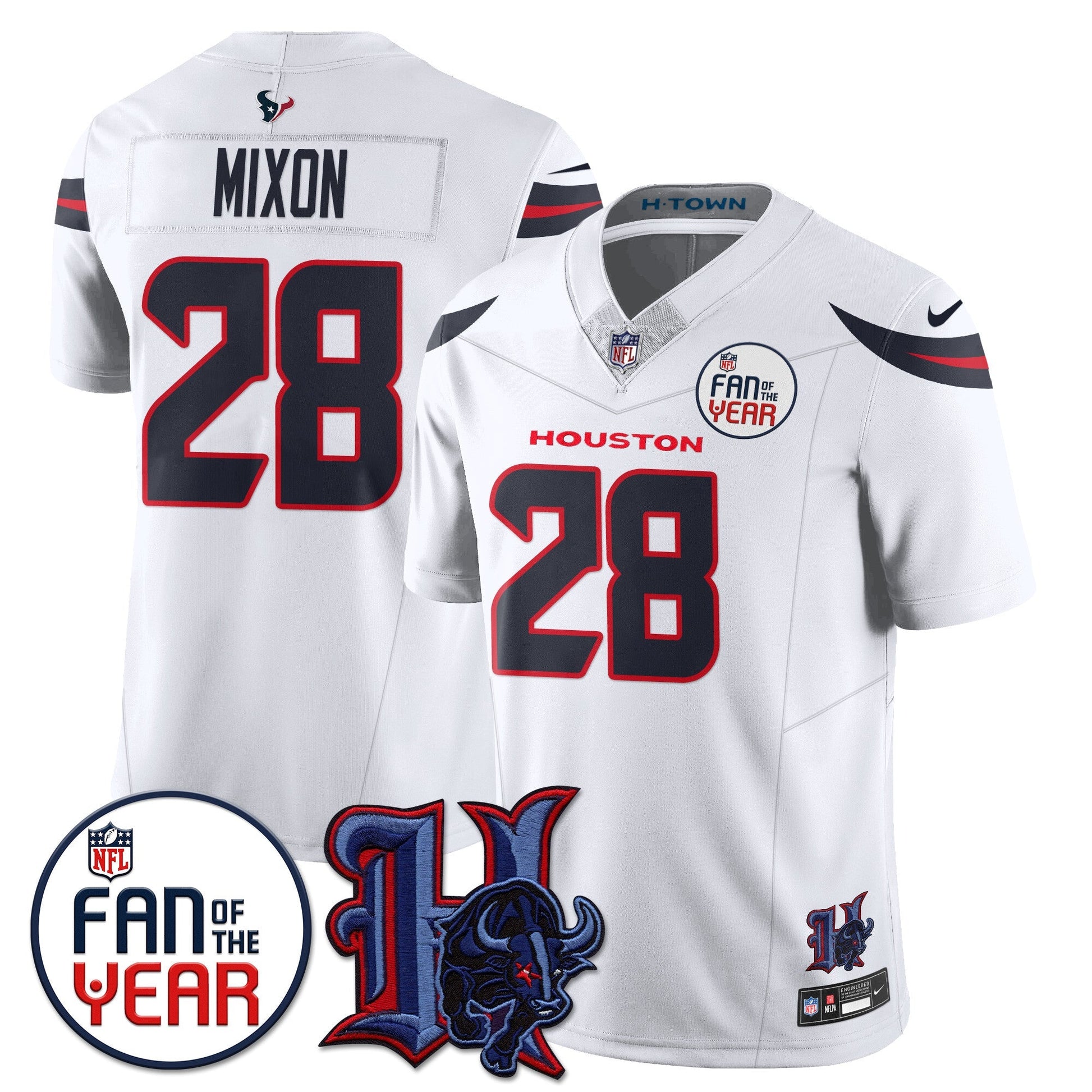 Houston Texans "Fan Of The Year" Jersey - All Stitched
