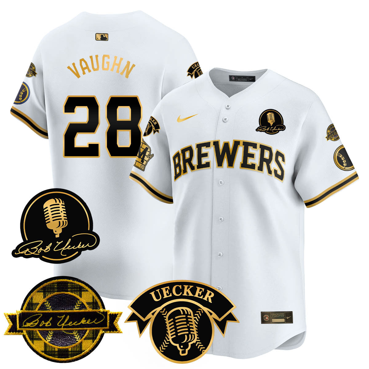 Milwaukee Brewers 2025 Limited Jersey - Bob Uecker Patch - All Stitched