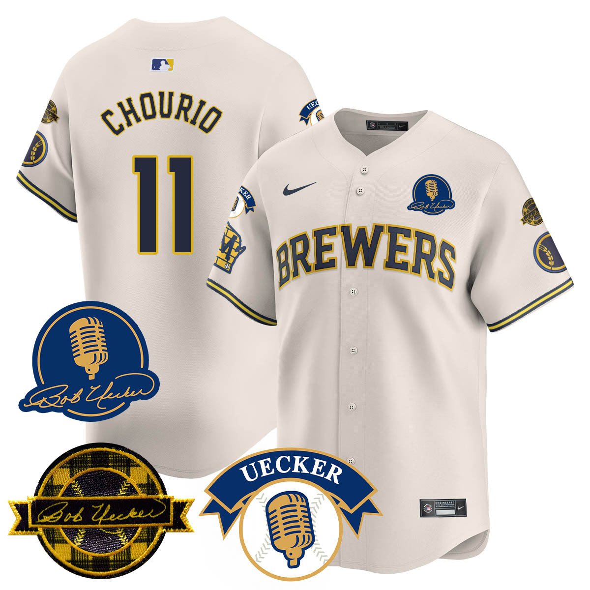Milwaukee Brewers 2025 Limited Jersey - Bob Uecker Patch - All Stitched