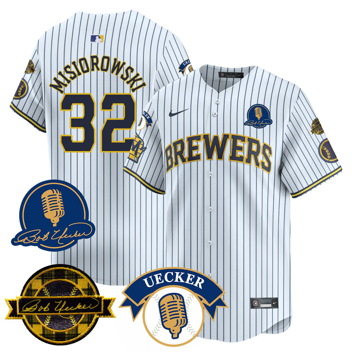 Milwaukee Brewers 2025 Limited Jersey - Bob Uecker Patch - All Stitched