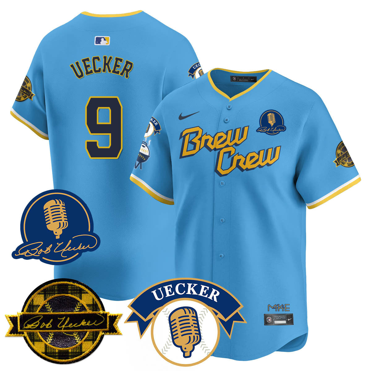 Milwaukee Brewers 2025 Limited Jersey - Bob Uecker Patch - All Stitched