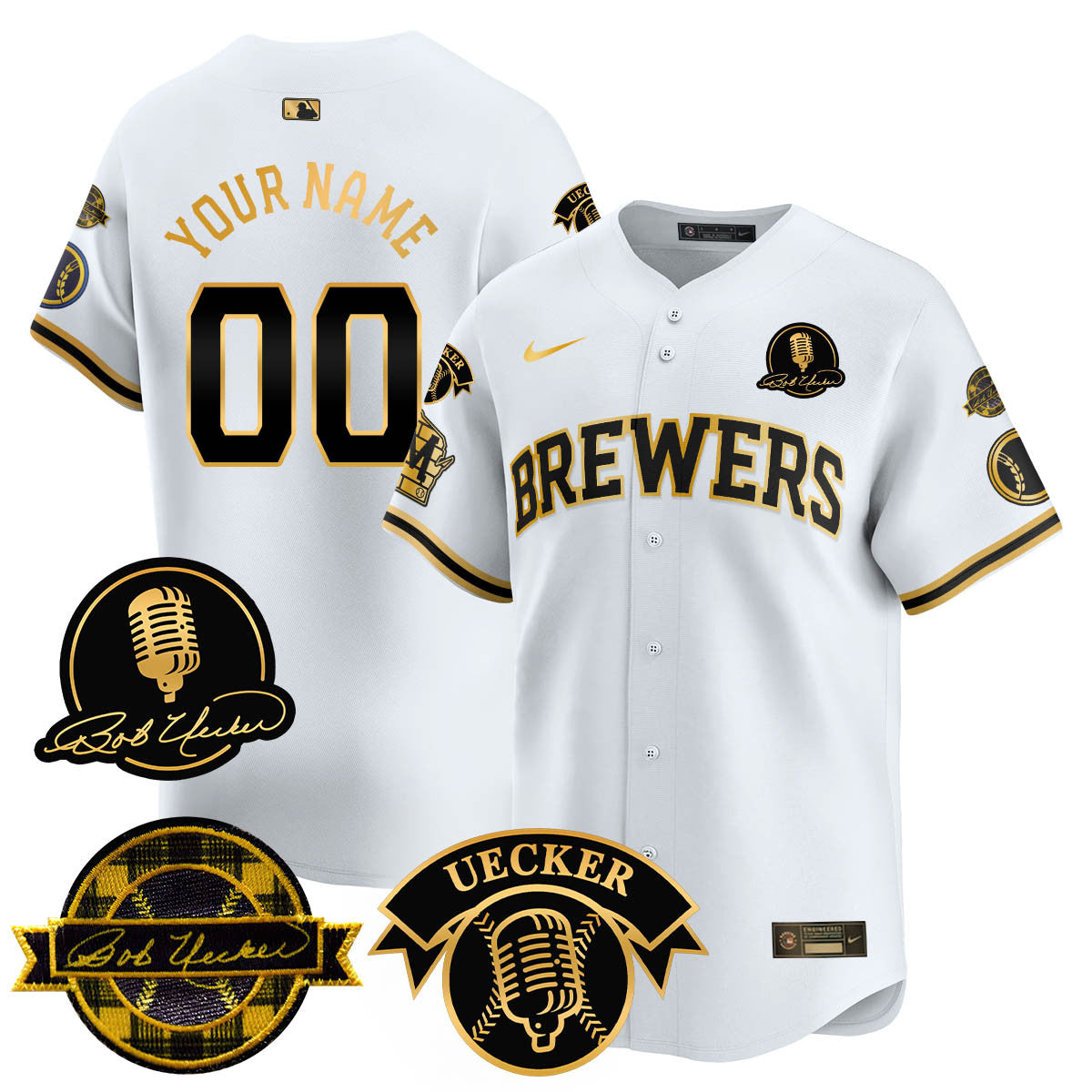 Milwaukee Brewers 2025 Limited Jersey - Bob Uecker Patch - All Stitched