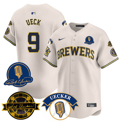 Milwaukee Brewers 2025 Limited Jersey - Bob Uecker Patch - All Stitched