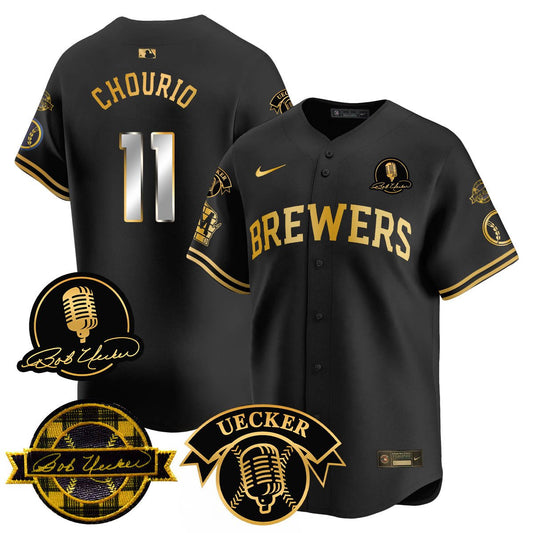 Milwaukee Brewers 2025 Limited Jersey - Bob Uecker Patch - All Stitched